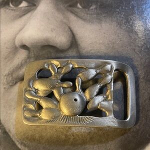Pewter Bowling Belt Buckle
